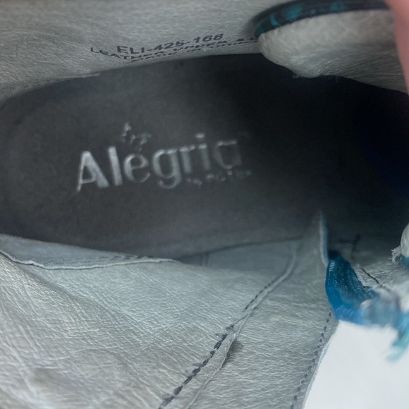 Alegria Wedge Boots Eliza Teal Tooled Ankle Leather Boots - Picture 10 of 11